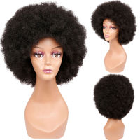 Synthetic Afro Wig Short Fluffy Hair Wigs for Black Women Kinky Curly Hair for Party Dance Cosplay Wigs with Bangs2023