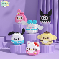 (Spot next day delivery)บล็อกตัวต่อ Sanrio ของเล่นประกอบตุ๊กตาการ์ตูนสร้างสรรค์บล็อกชุดของเล่น THA2400บล็อกตัวต่อ