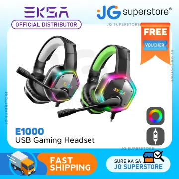 EKSA Wired Headset Gamer 7.1 Surround/Stereo Gaming Headphones for PC/Xbox/PS4/PS5  with ENC