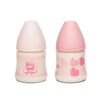 Suavinex Physiological Silicone Baby Bottle Scottish Pink 150ml