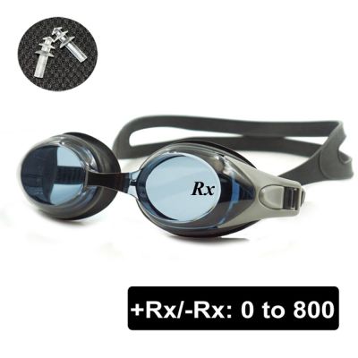แว่นตาว่ายน้ำแว่นตาว่ายน้ำ + Rx -Rx ตามใบสั่งแพทย์สำหรับผู้ใหญ่เด็กแต่ละตาแข็งแรงแตกต่างกันพร้อมที่อุดหูฟรี