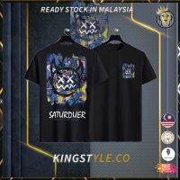 สง่างาม❤เสื้อยืดราชินี Promosi Murah Basic 03 Saturduer เสื้อผู้หญิงคอกลมด้านหน้าและด้านหลังของผู้ชายแขนสั้นคลังสินค้าพร้อม