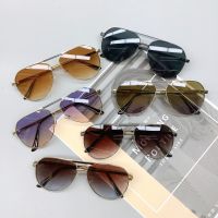 2023 new fashion double beam oval frame adult sunglasses mens and womens sunglasses tide E017