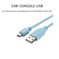 CAB-CONSOLE-USB Console Cable 6 ft with USB Type A and mini-B for CISCO Routers and Switches WS-C3750X ISR4221 4331 4351