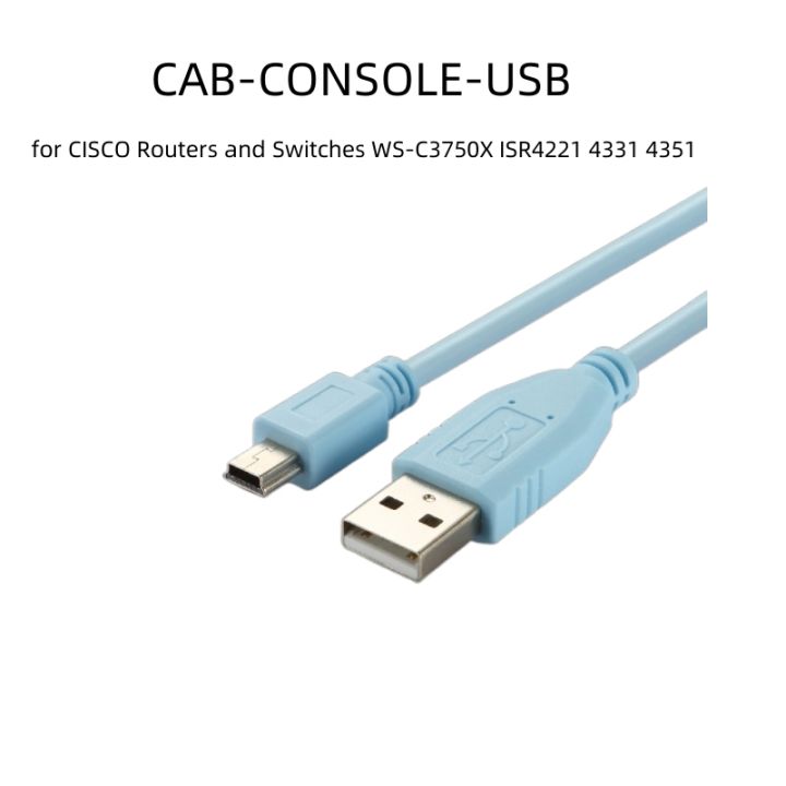 CAB-CONSOLE-USB Console Cable 6 Ft With USB Type A And Mini-B For CISCO ...