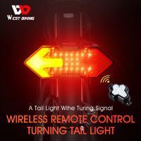 WEST BIKING ไฟจักรยานกันน้ำชาร์จ USB,ไฟสัญญาณเลี้ยวไฟหลังจักรยานไฟ LED เตือนไฟท้ายจักรยานอุปกรณ์ขี่จักรยาน