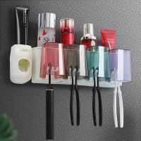 ○☁ [RB] Toothbrush Rack Automatic Squeezing Toothpaste Squeezing Artifact Lazy Home Punch-free Wall-mounted Suction Wall Se