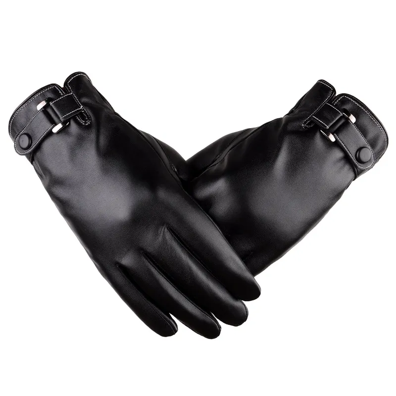 Mens thermal cheap leather gloves