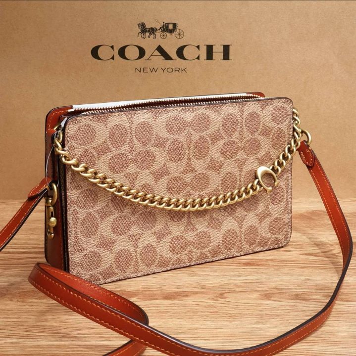 Coach signature chain online bag