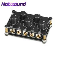 Nobsound เครื่องผสมสัญญาณเสียงสเตอริโอ,มินิ4ช่องสัญญาณสำหรับบันทึกสตูดิโอสดแบบอะนาล็อกแบบพาสซีฟแบบพกพาคอนโซลผสมเสียงเสียงรบกวนต่ำ