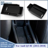 hotx 【cw】 Car Central Armrest Storage Q3 8U 2012 2013 2014 2015 2016 2017 2018 Plastic Organizer Boxes Console