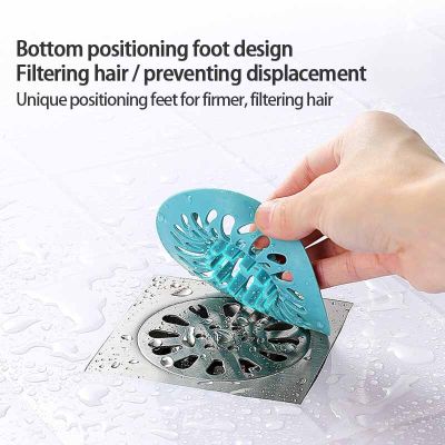 1Pc4colors Anti-clogging Hair Filter Floor Drain Cover Household Kitchen Sink Residue Filter Bathroom Sewer Hair Deodorant Drain  by Hs2023