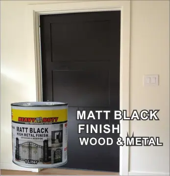 1LITRE ( BLACK MATTE ) MATT BLACK HEAVY DUTY / PAINT FOR WOOD AND