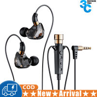 เฮดโฟนแบบเสียบหูหูฟัง KT02 3.5มม. พร้อม Earphone HiFi ไมโครโฟนเบสสำหรับการสตรีมหูฟังคาราโอเกะ