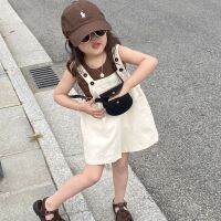 CUTE BABY?พร้อมส่ง?ชุดเอี๊ยมเด็ก ชุดเซ็ทเอี๊ยมเด็ก เสื้อกลาม+เอี๊ยมขาสั้น (707)