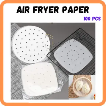 Steamer Liners, Square Air Fryer Disposable Liners, Non Porous