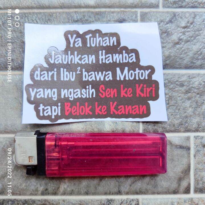 Stiker Ya Tuhan Jauhkan Hamba Kata Quot Lucu Humor Nyleneh Viral Motor ...