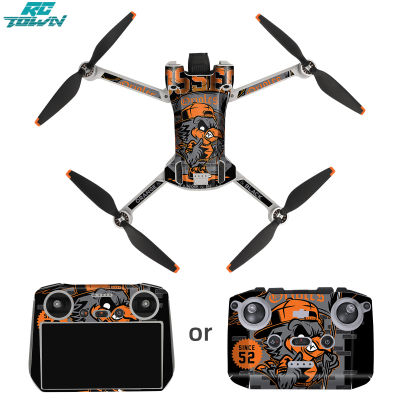 RCTOWN 100% เป็นของแท้!!สติกเกอร์ฟิล์มป้องกันกันรอยเข้ากันได้กับ Dji Mini 3 Pro Dji Rc/ N1โดรนระยะไกลอุปกรณ์ควบคุม