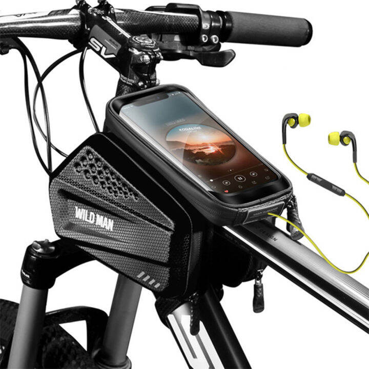 wild-man-กระเป๋าจักรยานกันน้ำ-mountain-land-bike-front-head-จักรยาน-double-pack-touch-screen-กระเป๋าจักรยานขี่อุปกรณ์เสริม