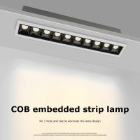 LED Track Light Ceiling Embedded Spotlight Downlight Living Room Without Main Lighting Track Rail Strip Embedded Strip Spotlight