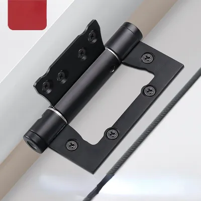 Door Hinges Electroplate Stainless Steel Invisible Folding Quality Butterfly No Slotting Required Spring Door Closer Flush Hinge Door Hardware  Locks