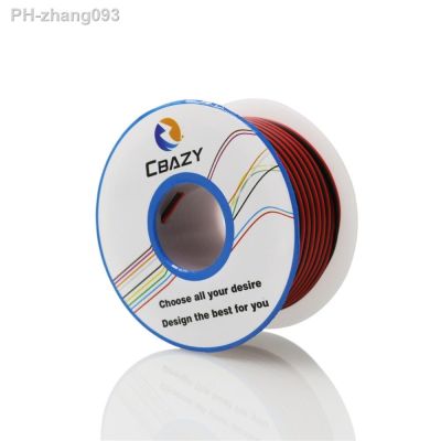 CBAZY 28AWG 2pin RED Black wire Hardwire 28ga Hook up Wire Cable Extension Cable 2 Wire 300V 15 Meters /49.2ft