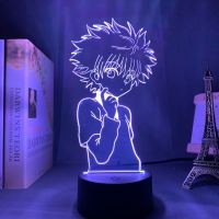 Killua โคมไฟอะนิเมะ3d อะนิเมะฮันเตอร์ X ล่าและ Gon สำหรับอุปกรณ์ตกแต่งห้องนอน Nightlight ของขวัญวันเกิดไฟ Led กลางคืนแสงมังงะไฟกลางคืน