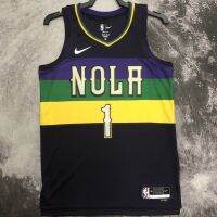 เสื้อเจอร์ซีย์ Nbaเสื้อแขนยาวลายทีมวิลเลียมพิมพ์ลาย Ingram Pelican Jersey No. 14รุ่นเมือง Hot Press ชุดกีฬาบาสเกตบอลชุดกีฬาบาสเกตบอลเสื้อกั๊กแจ็คเก็ต