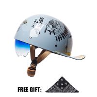 2023 Adult Open Face Summer Retro Motorcycle Vintage Half Helmet Baseball Cap Helmets Children Riding Motocross Men Women Kid