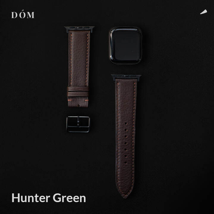 สายนาฬิกา-apple-watch-strap-dom-type-04-สายนาฬิกาหนังแท้-full-grain-สายแอปเปิ้ลวอชหนังแท้-apple-watch-6-amp-7-and-apple-watch-ultra