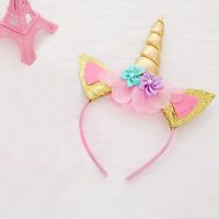 Girl Kids Unicorn Headband Glitter Hairband Princess Pink