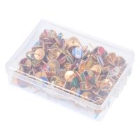 ∋ 194 Pcs Cork Board For Office Calendar Flag Pushpin Portable Drawing Square Epoxy Steel Round Thumbtack Office