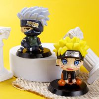 Kawaii Anime Figure Uzumaki Kakashi Q Figurals Uchiha Sasuke Itachi Car Desk Decoration Gifts