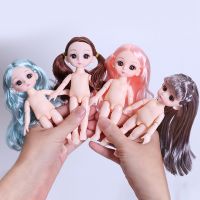 13 Joint Baby Barbie Doll Dress Up Big Eyes Small Barbie DIY Accessory Kids Toy 17cm Cute (doll*1pc+a Pair of Shoes)