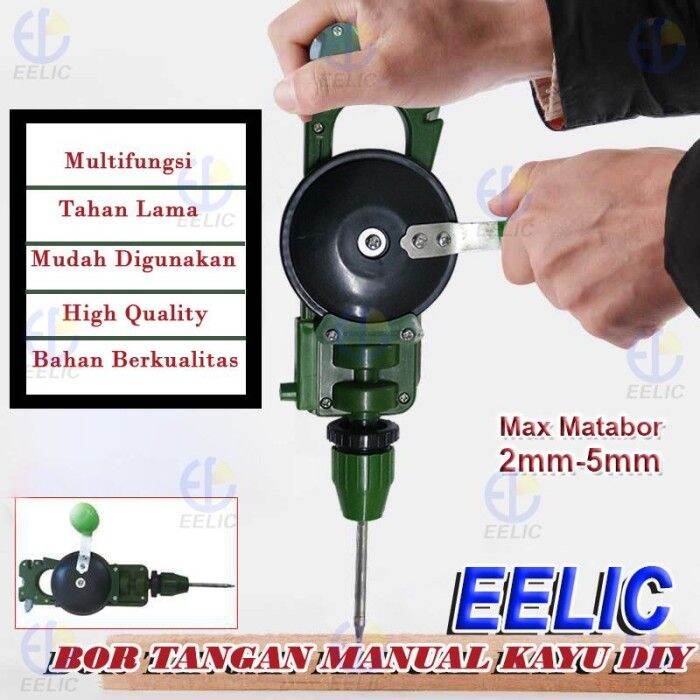 Jual EELIC BTM-PLASTIK BOR TANGAN MANUAL HAND DRILL MANUAL KAYU ENGKOL