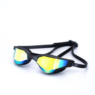 Professional Adult Swim Goggles Waterproof Fog-proof Racing Goggles Men Women Cool Silver Plated Swimming Equip Wholesale