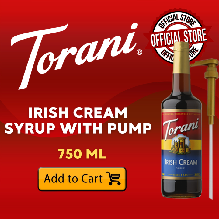 Torani Irish Cream Syrup 750 mL with Syrup Pump Lazada PH