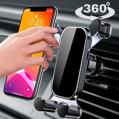 Car Phone Holder Gravity Phone stand Clip with Hook Air Vent Mount Rotatable Mobile Phone Bracket GPS Support for Iphone Xiaomi