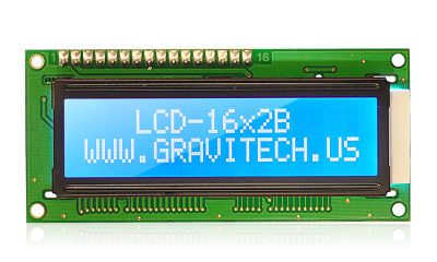 16x2 White on Blue Character LCD with Backlight LCD