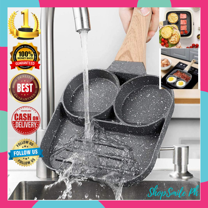Non-Stick Multi-Egg Pan for Frying Eggs and Burgers - Aluminum Coated  Pancake Pan for Multi-Purpose Breakfast Cooking 