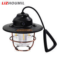 LIZHOUMIL ไฟเต็นท์เรโทรแขวนไฟชาร์จusb Led แคมป์กลางแจ้งสำหรับของตกแต่งต้นไม้ลานสนามหญ้าสวน