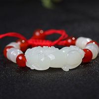 Ice Crystal Pixiu Bracelet Warm and Simple Couple Bracelet for Men and Women Handwoven Rope Red Rope Handcarved FQ00 FQ00