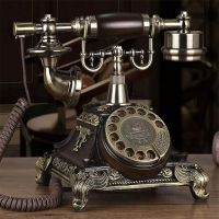 Rotary dial European Antique Rotary Dial Old Fixed Telephone Retro Home Fashion Creative Wired Telephone Landline