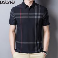 Summer Short Sleeve Polo T-shirt Male Casual Clothing Ice Silk Polo Shirt Formal Plaid Tops Towels