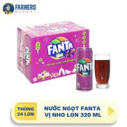 Giao hàng toàn quốc Thùng 24 Lon Nước ngọt Fanta vị nho 320 ml Lon