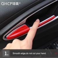 ：》“{： QHCP Car Styling Inner Door Handle Decoration Frame Covers Stickers Kit ABS Modified Interior Accessories For Alfa Romeo Giulia