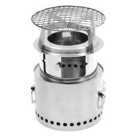 Camping Burning Stove Wood Stove/Backpacking Survival Stove Anti-Slip Portable Stainless Steel Wood Burning Stove For Camping Barbecue Hiking Backpacking excellently