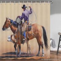 【hot】℗卍☃  Cowboy Shower Curtain Farmhouse