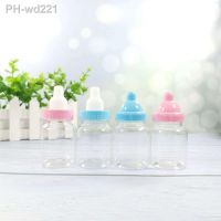 12 Pcs/set Lovely Plastic Baby Pacifier Bottle Candy Box Baby Shower Gift Boxes Christeing Decoration Baptism Party Favors Gifts