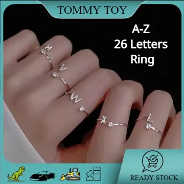 925 Sterling Silver Letter Ring, Letter V Ring, A-Z Initial Ring, Silver  Monogram Alphabet Ring, Silver Celtic Design Bold Letter Ring - Etsy |  Silver monogram, Letter ring, Initial jewelry